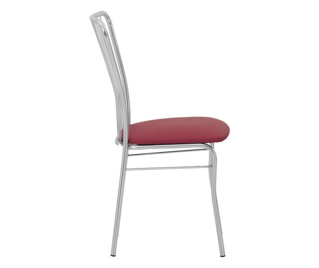 Stolica za kuhinju Laval Chrome, bordo eko koža