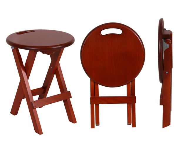 Set od 2 tabureta Clever, drvo, tamna jabuka