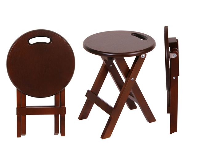 Set od 2 tabureta Clever, drvo, orah