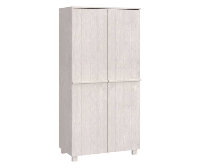 Ormar, bijeli, 89x50x180 cm, masivno drvo bor