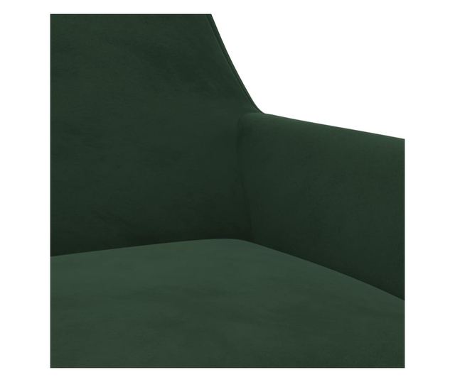 Zakretne kuhinjske stolice, 2 kom., tamnozelene, baršun