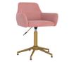 Zakretne kuhinjske stolice, 2 kom., ružičaste, baršun