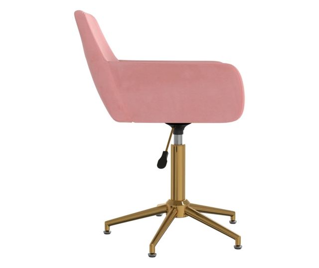 Zakretne kuhinjske stolice, 2 kom., ružičaste, baršun