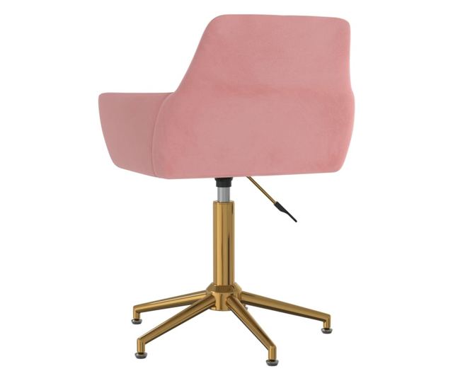 Zakretne kuhinjske stolice, 2 kom., ružičaste, baršun