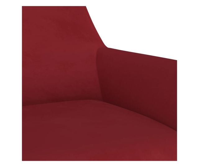 Zakretne kuhinjske stolice, 2 kom., vinsko crvena, baršun