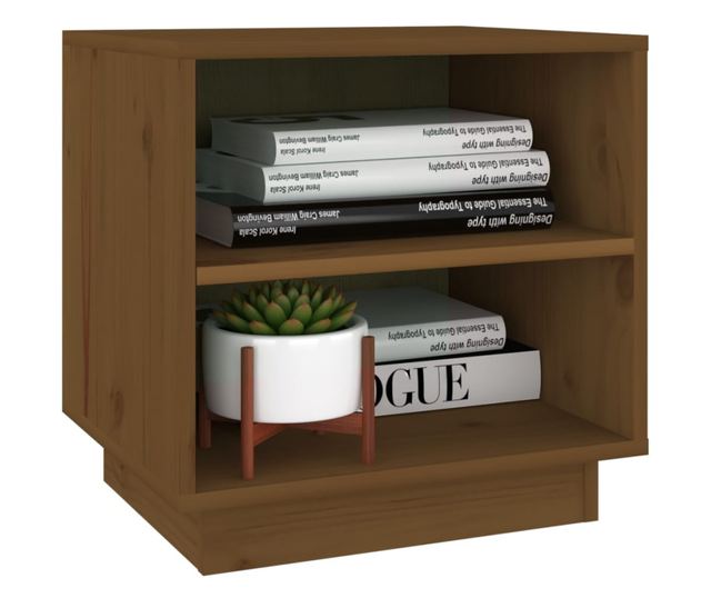 Ormarići za noćni ormarić 2 komada medeno smeđe boje 40x34x40 cm od punog borovog drveta