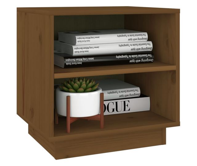 Noćni ormarić medeno smeđi 40x34x40 cm masivno drvo bor