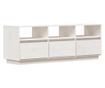TV komoda, bijela, 140x37x50 cm, masivno borovo drvo