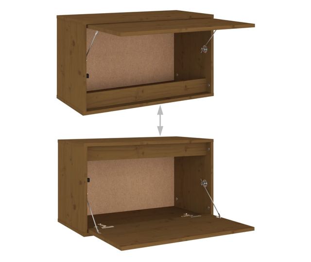 Zidni ormarić, medeno smeđi, 60x30x35 cm, masivno borovo drvo