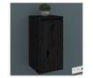 Zidni ormarić, crni, 30x30x60 cm, masivno borovo drvo