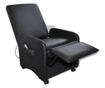 Masažna fotelja, crna, eko koža