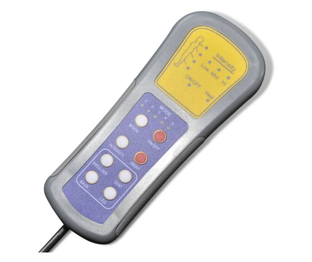 Masažna fotelja, crna, eko koža