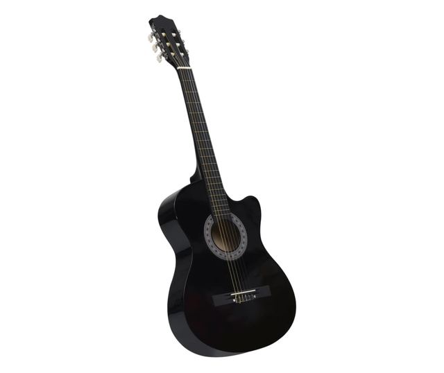 12-dijelni set klasične gitare Western sa 6 žica crni 38 "