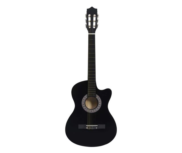 12-dijelni set klasične gitare Western sa 6 žica crni 38 "
