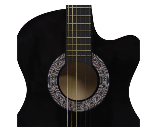12-dijelni set klasične gitare Western sa 6 žica crni 38 "