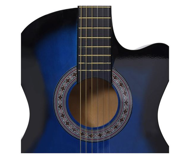 12-dijelni set klasične gitare Western sa 6 žica plavi 38 "