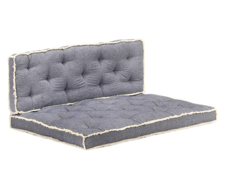 Комплект възглавници за палетен диван, 2 части, син