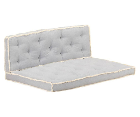 Комплект възглавници за палетен диван, 2 части, сив