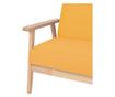 Canapea pentru 2 persoane, material textil, galben