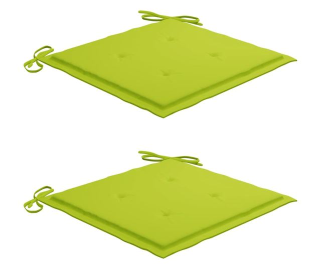 Градински столове с възглавници, 2 бр., Масивно дърво тиково дърво