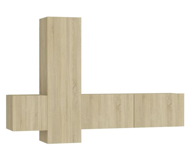 Set TV ormara, 3 dijela, sonoma hrast, iverica