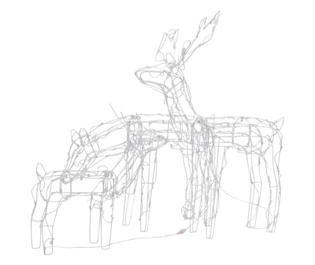 Božićna svjetleća jelenska obitelj, 3 komada, 229 LED dioda