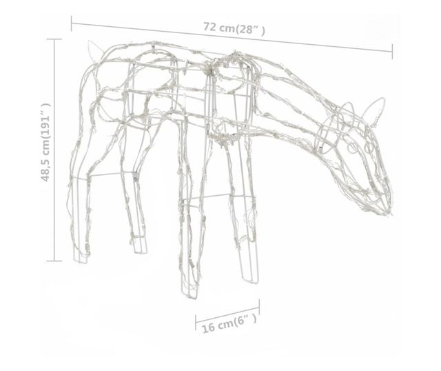 Božićna svjetleća jelenska obitelj, 3 komada, 229 LED dioda