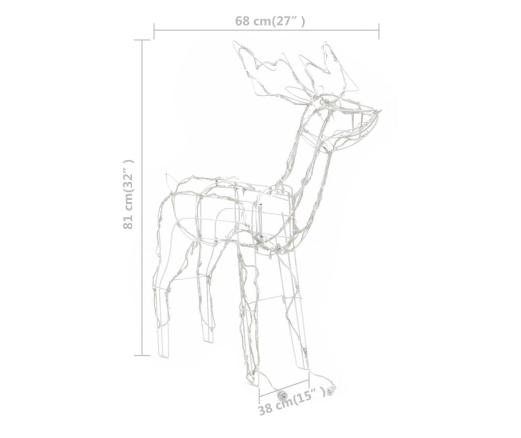 Božićni set svjetlećih irvasa, 3 komada, 229 LED dioda - 10