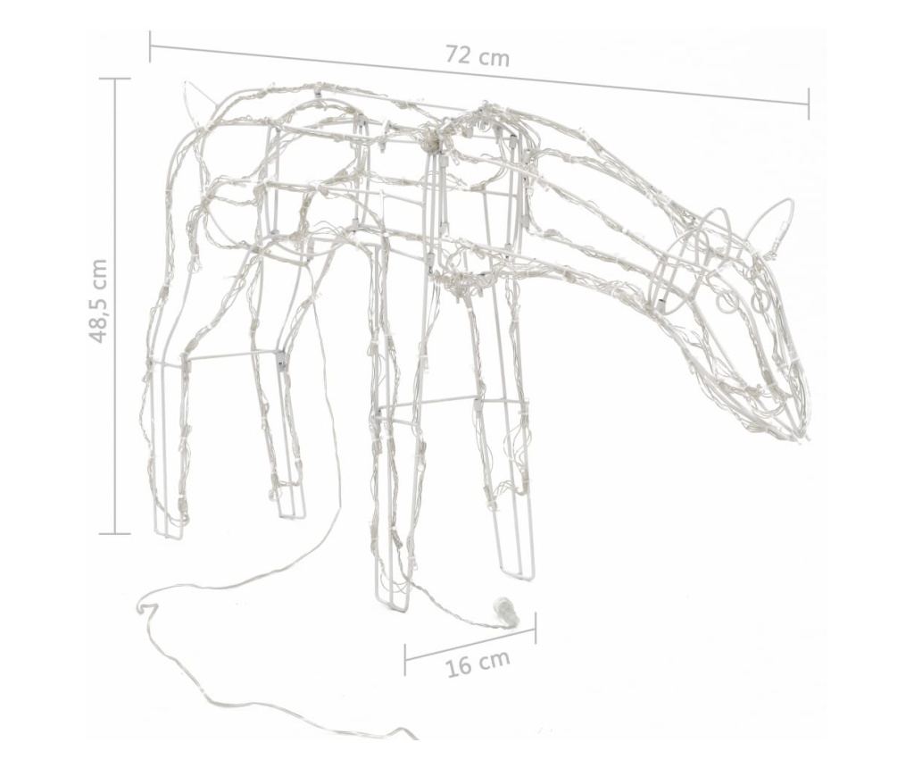 Božićna svjetlosna instalacija s jelenima, 3 dijela, 229 LED svjetala - 10