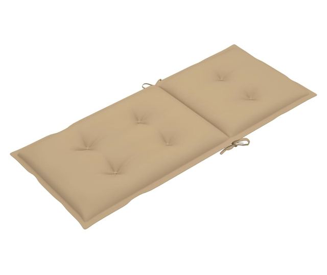 Jastuci za vrtne stolice 2 kom bež 120 x 50 x 7 cm