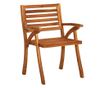 Градински трапезни столове с възглавници, 3 бр., Масивна акациева дървесина thumbnail 3