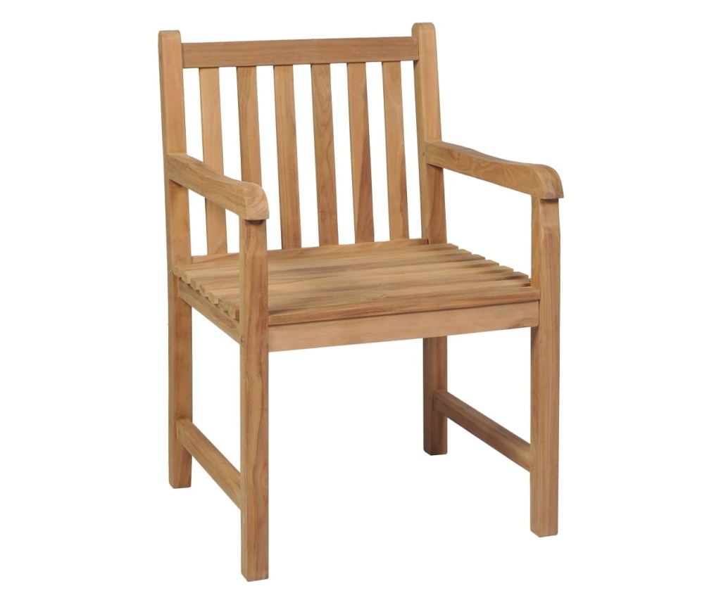 Градински столове с яркозелени възглавници, 2 бр., Масивно тиково дърво - 9