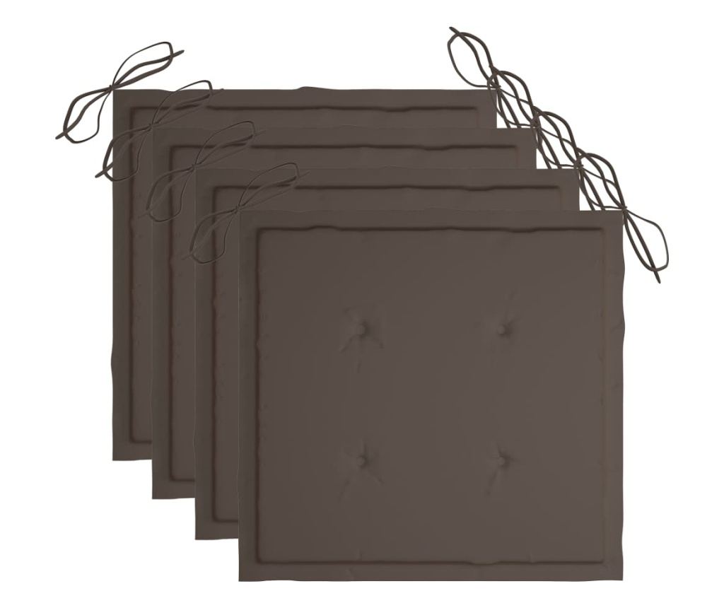 Външни столове с възглавници, 3 бр., Масивна акациева дървесина - 6