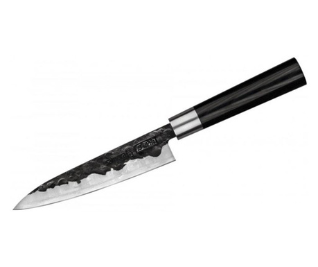 Универсален нож Samura Black Smith, Въглеродна стомана, HRC 58, острие 16 см