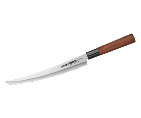 Нож за рязане Samura Okinawa Tanto, Японска стомана, HRC 59, 23 см, Неръждаема стомана/Дърво