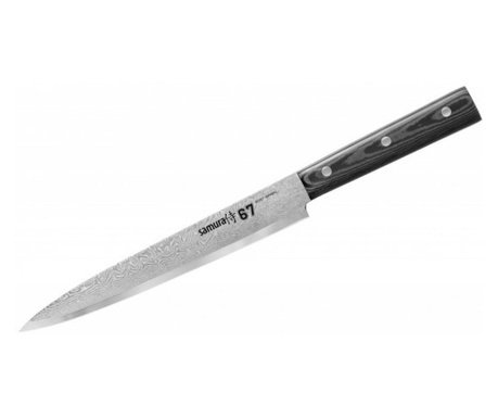 Нарязан нож, Samura Damascus 67, Въглеродна стомана, 19,5 cm