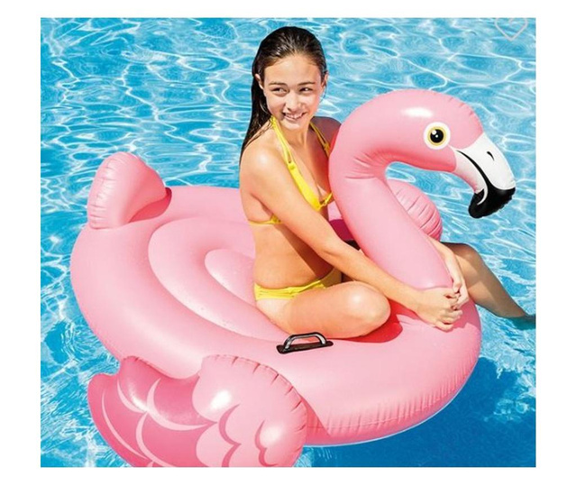 Saltea gonflabila pentru apa, plaja si piscina, 140x135x95 cm, roz