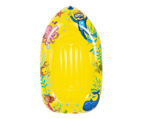 Saltea gonflabila pentru copii, plaja si piscina, 110x70 cm, galben