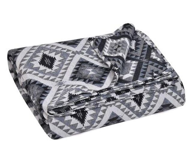 Patura aztec model predominant gri, 280 x 180 cm, Topi Dreams