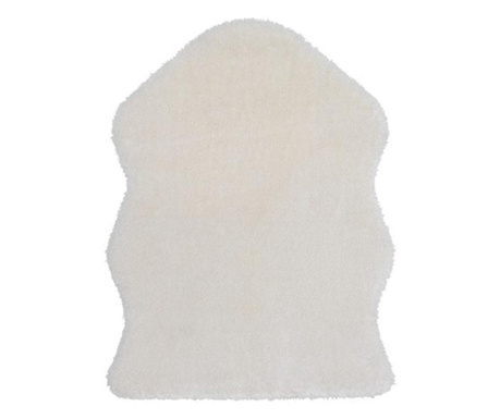 Covor din blana artificiala, moale, calduros si confortabil, 85x55 cm, alb, Topi Dreams
