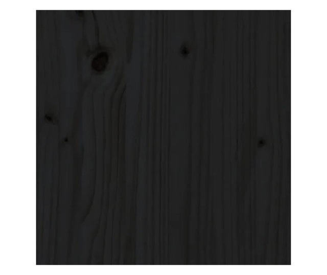 Dulap de perete, negru, 30x30x80 cm, lemn masiv de pin