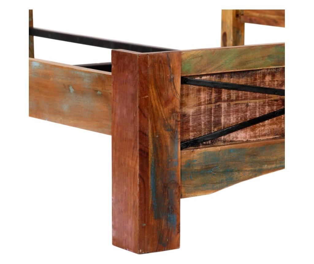 Рамка за легло, регенерирано дърво масив, 160x200 cм - 9