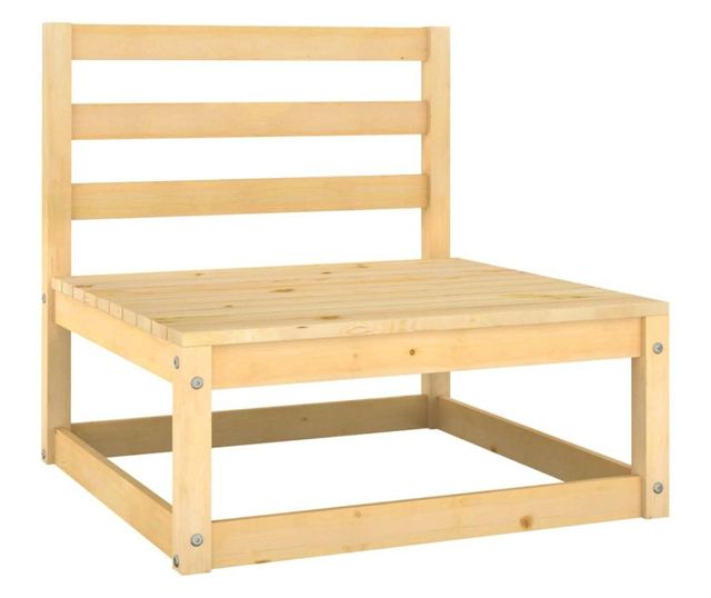 Canapele de mijloc gradina cu perne gri, 2 buc., lemn masiv pin