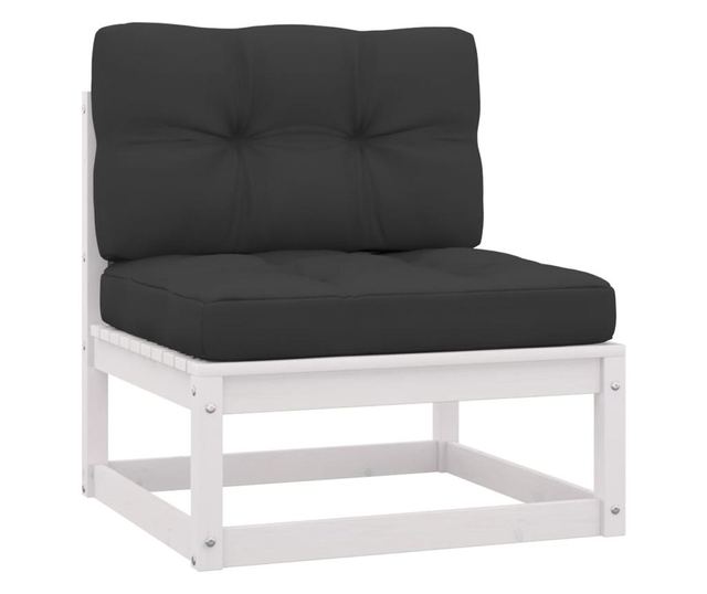 Canapele de mijloc gradina perne antracit 2 buc. lemn masiv pin