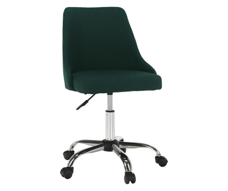 Irodai szék smaragdzöld ökológiai bőr króm láb Ediz 48x57x88 cm