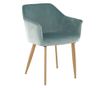 Mint Green Upholstered Chair with Beech Legs - Odovel 56x63x82 cm