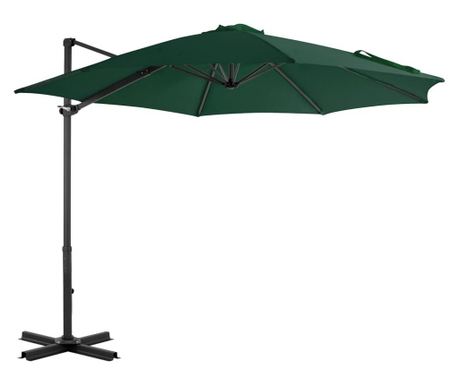 Konzolni suncobran s aluminijskom šipkom zeleni 300 cm 
