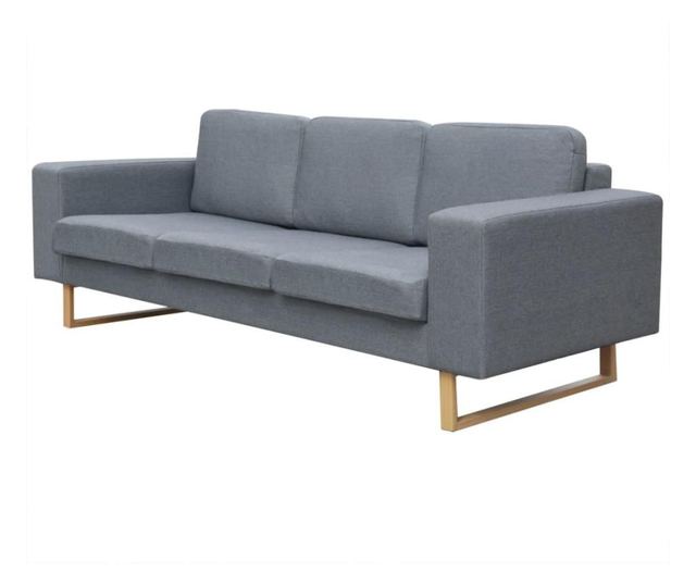 Canapea textila pentru 3 persoane, Gri deschis