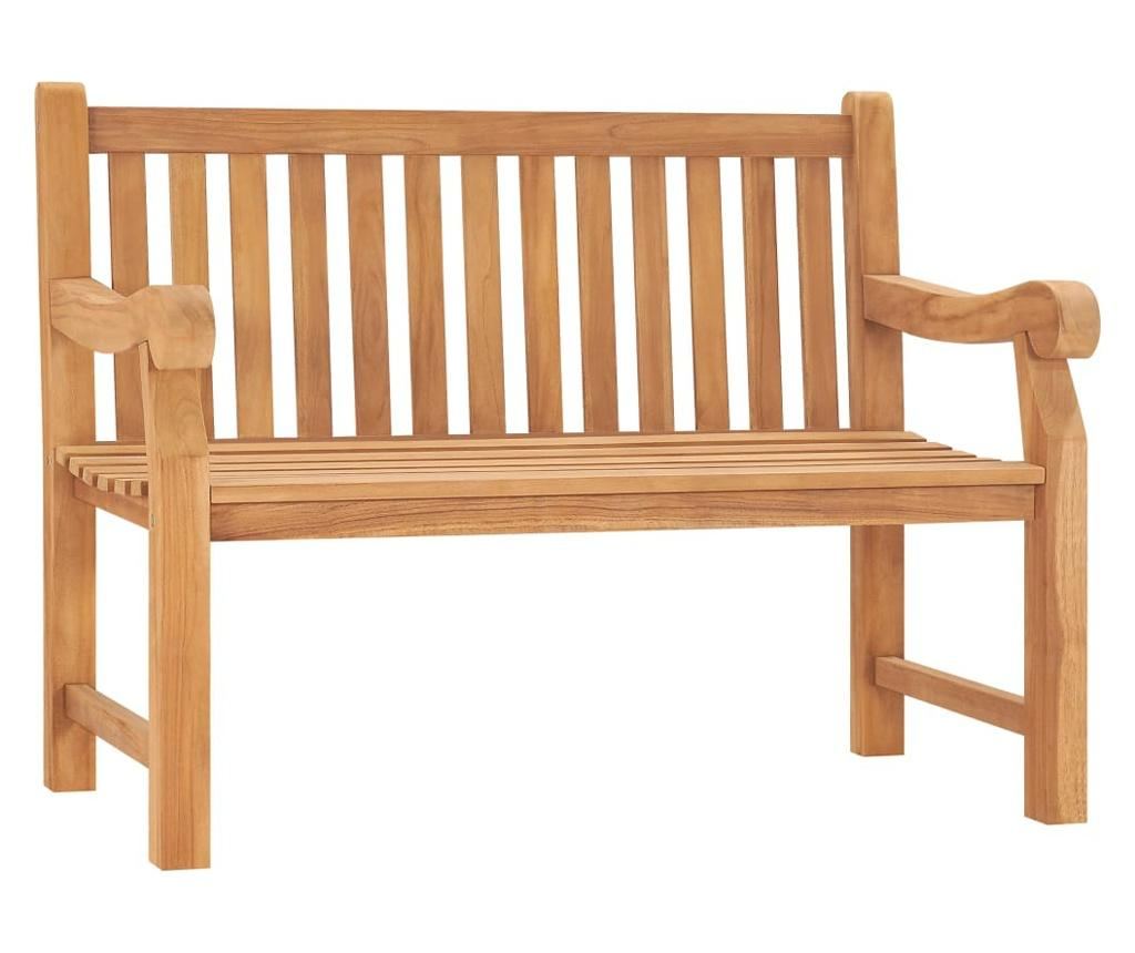 Vrtna klupa 114 cm od masivne tikovine - 3