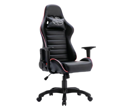 Fotel dla gracza z LED, czarny, sztuczna skóra